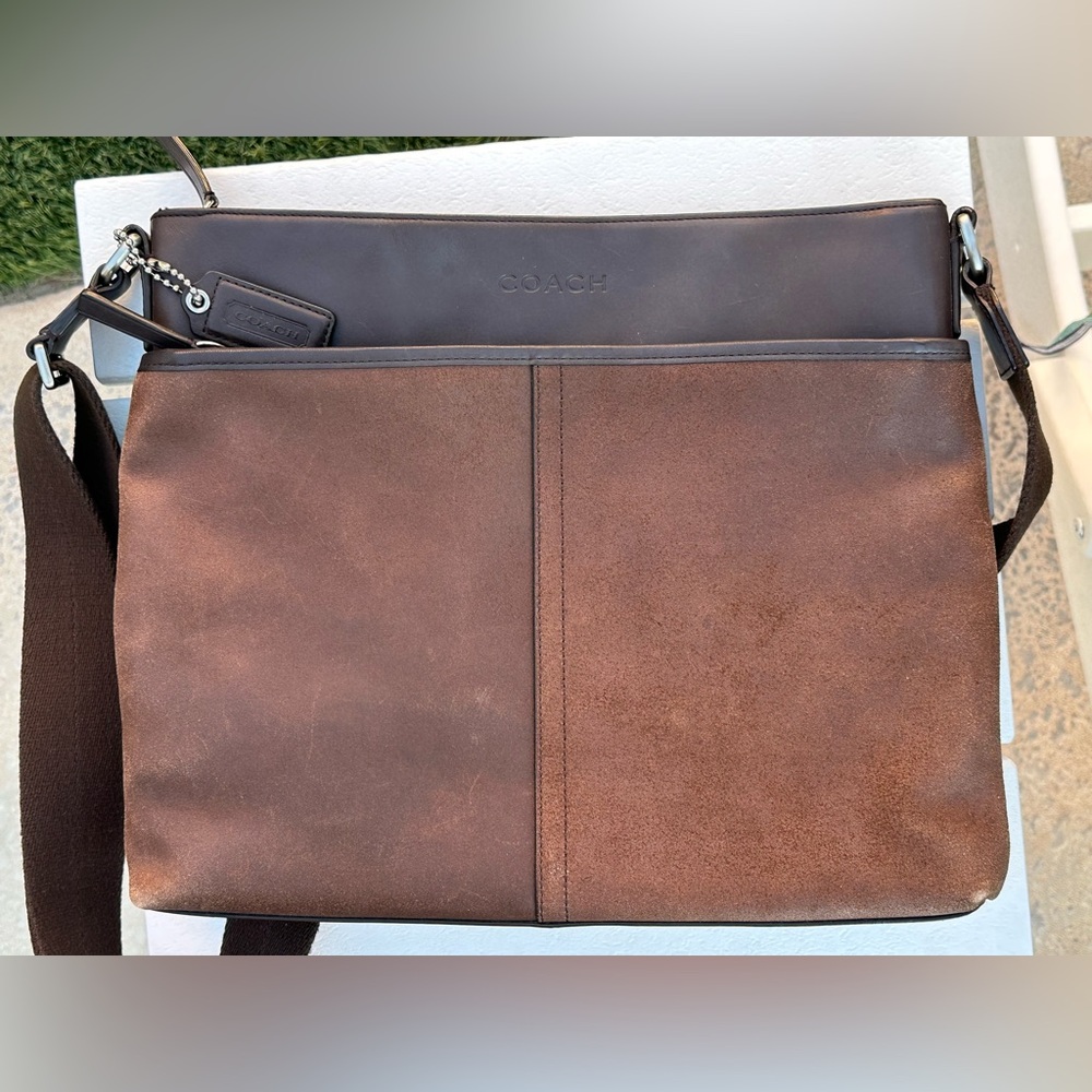 Coach Brown Leather Messenger Bag
